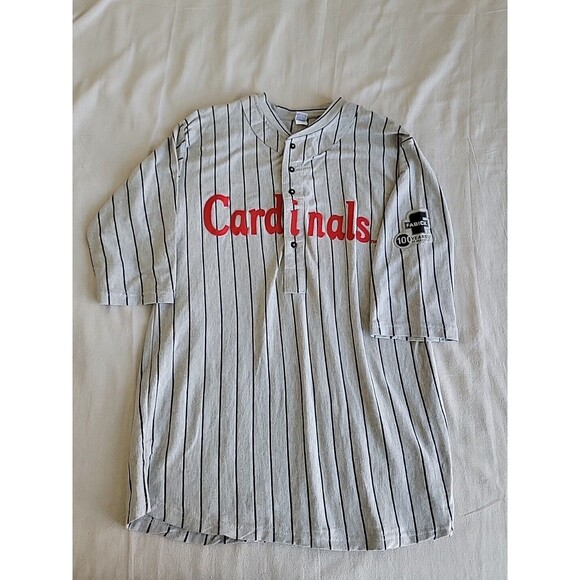 Fabick Other - St. Louis Cardinals Mens XL Pinstripe Jersey Shirt MLB Baseball Embroidered Grey